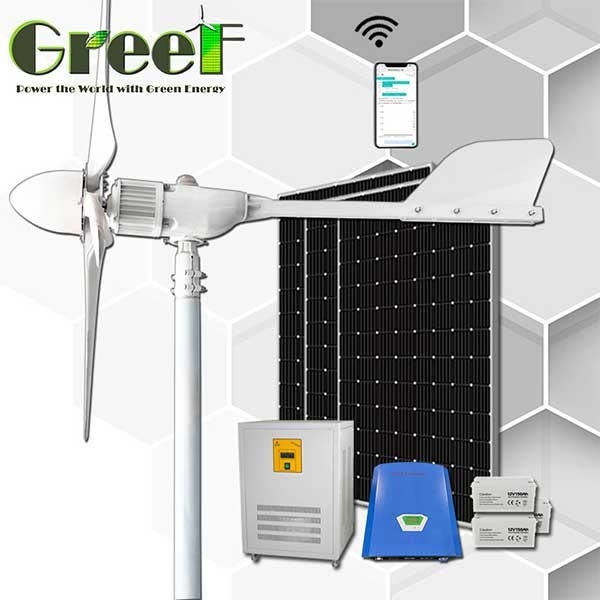 Турбина ветрогенератора 2KW мини On/Off-grid солнечная гибридная для домашнего электричества