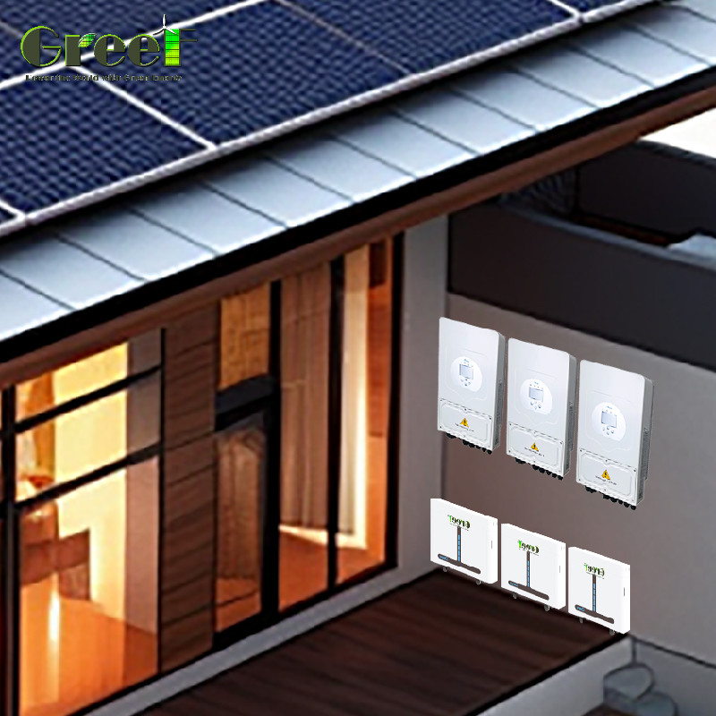 98% Эффективность Гибридная солнечная система 8Kw-10Kw номинальная выходная мощность Установка фотоэлектрической панели
